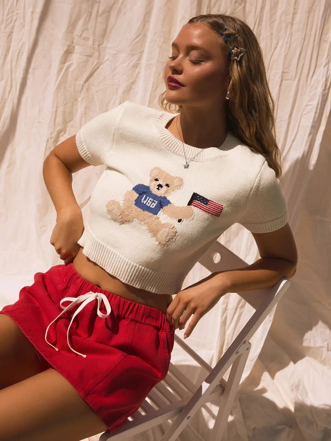 Star-Spangled Teddy Knit Tee