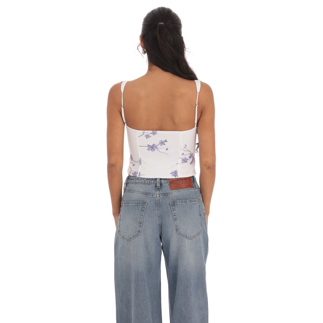 Wildflower Lace-Up Crop Top