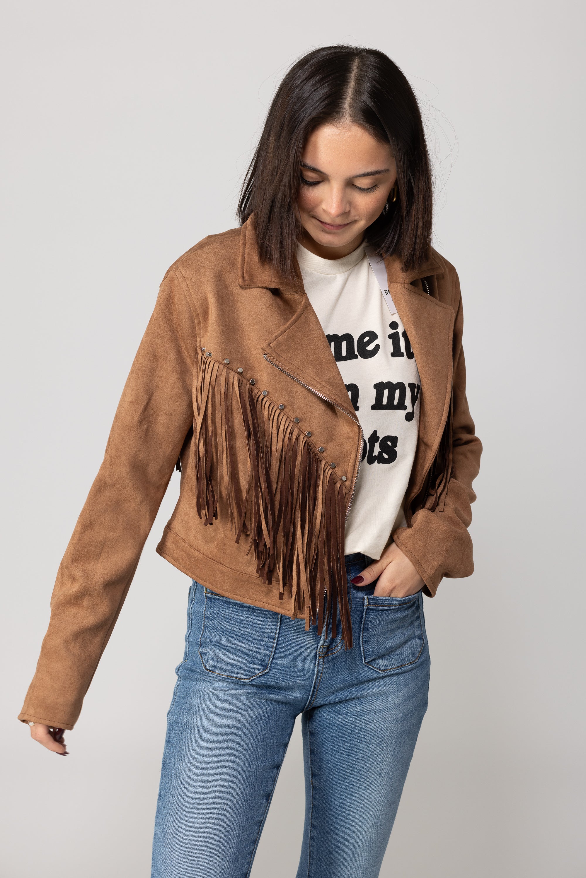 Suede Moto Jacket