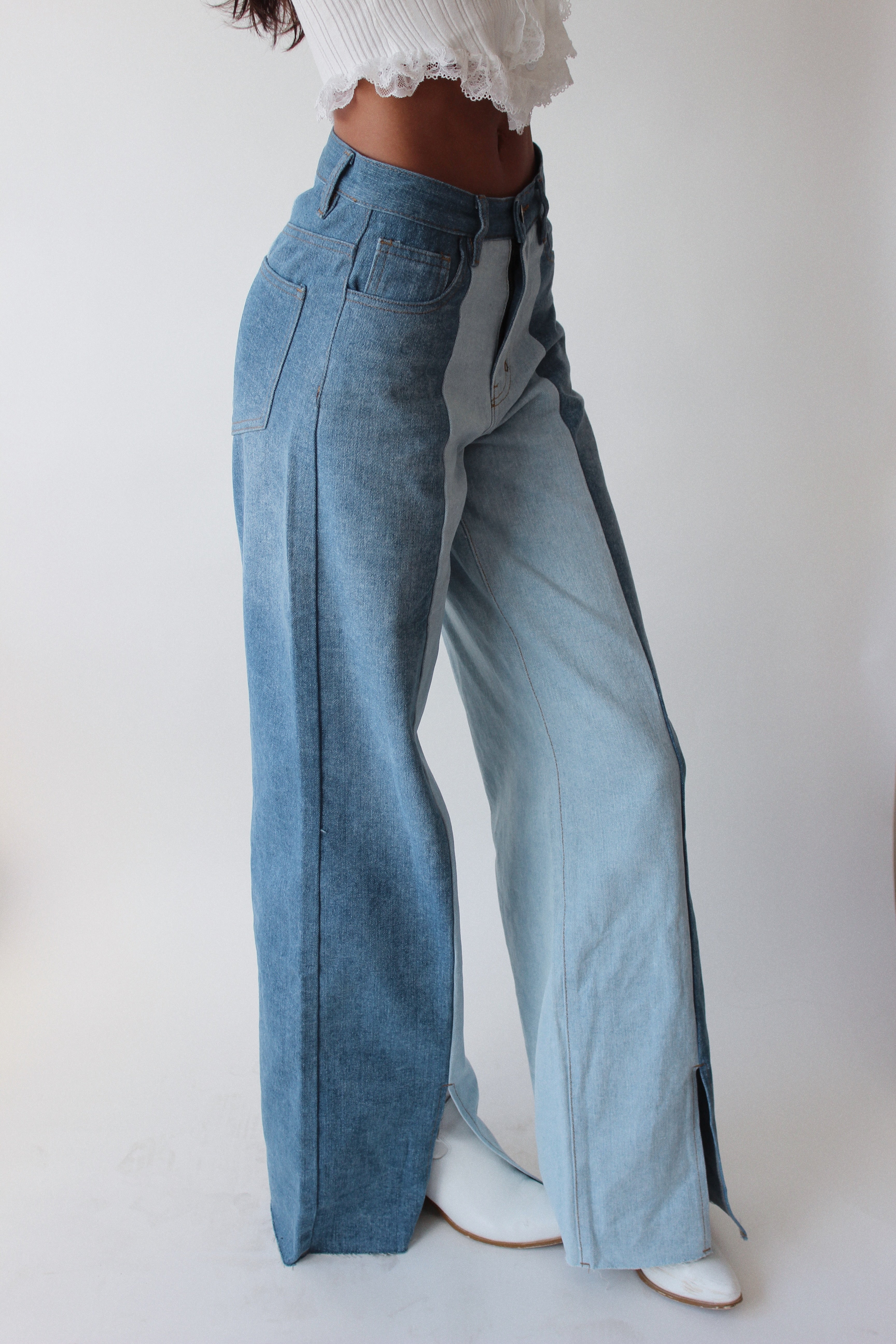 Honky Tonkin' Two-Tone Denim Jeans