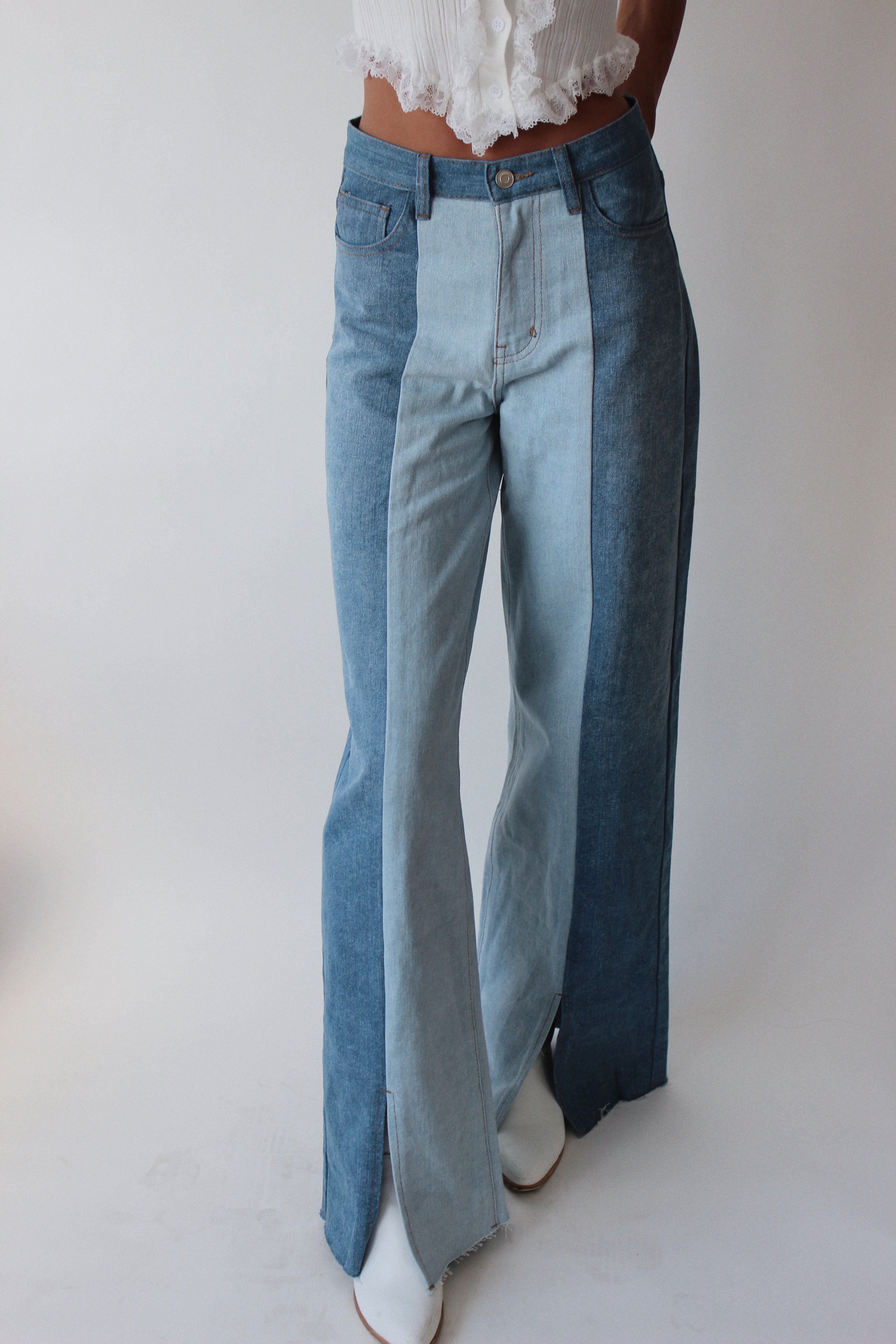 Honky Tonkin' Two-Tone Denim Jeans