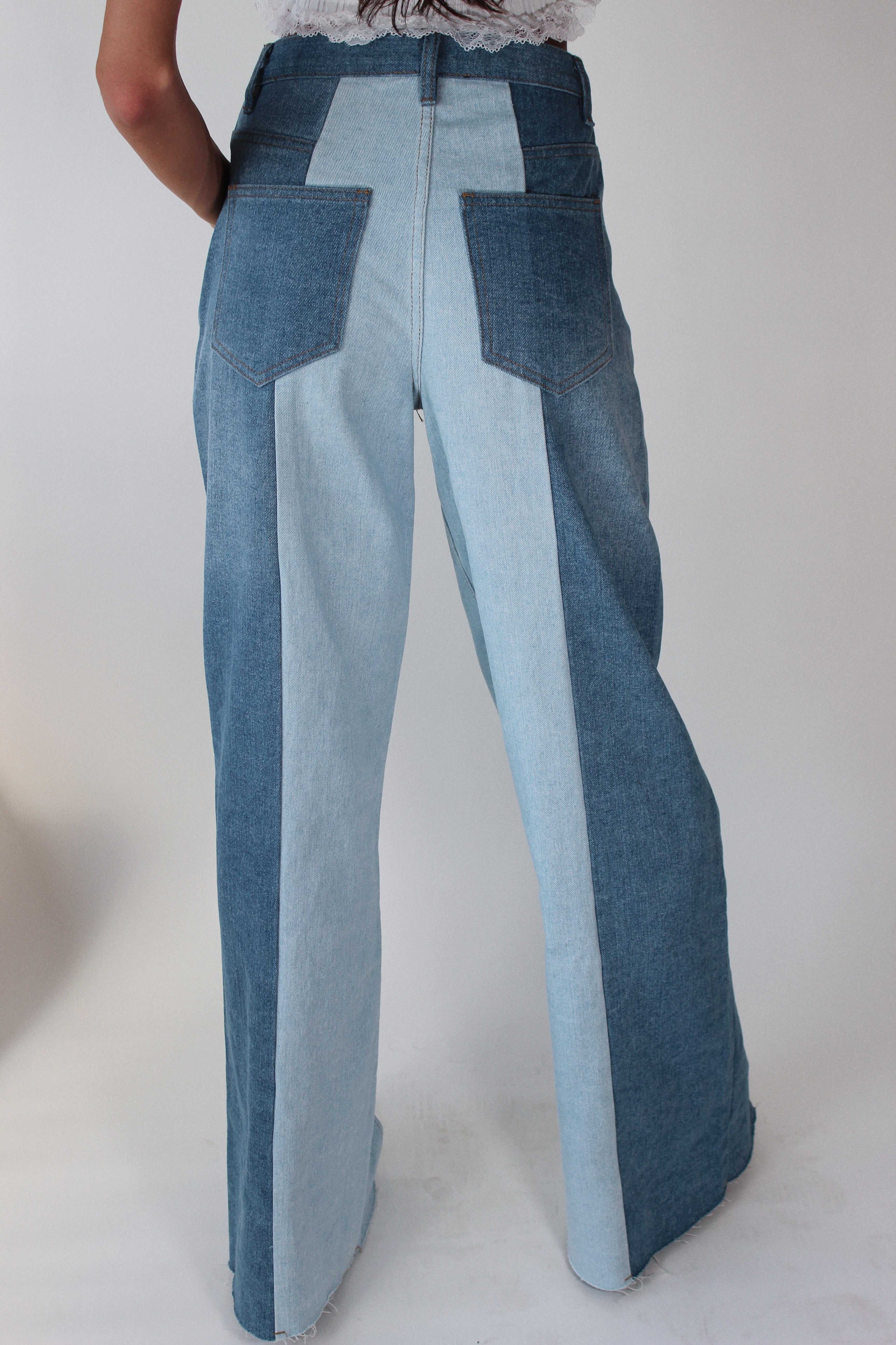 Honky Tonkin' Two-Tone Denim Jeans